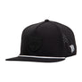 Flat 5 Panel Roper Snapback Hat (Shield Logo)