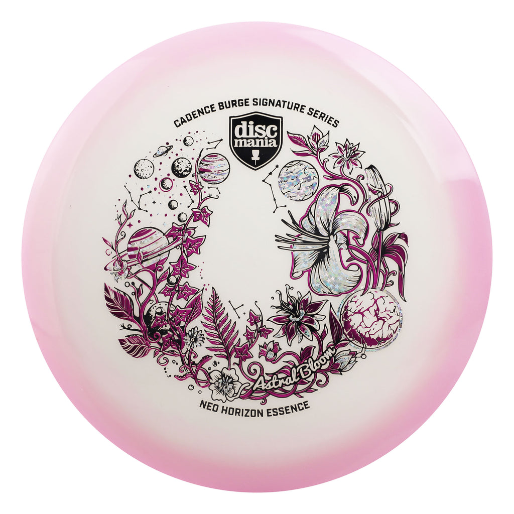 Baltas ir rožinis Discmania Neo Horizon Essence Astral Bloom diskas