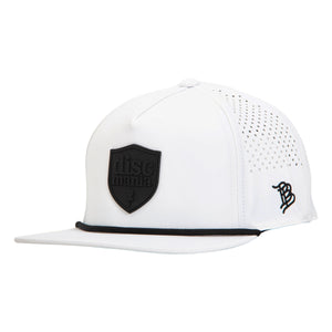 Flat 5 Panel Roper Snapback Hat (Shield Logo)